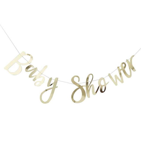Gold Baby Shower Banner Ginger Ray
