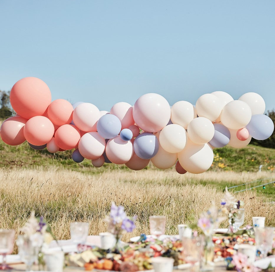 BOHO Balloon Garland DIY Kit Nude Neutral Colour Party Decor