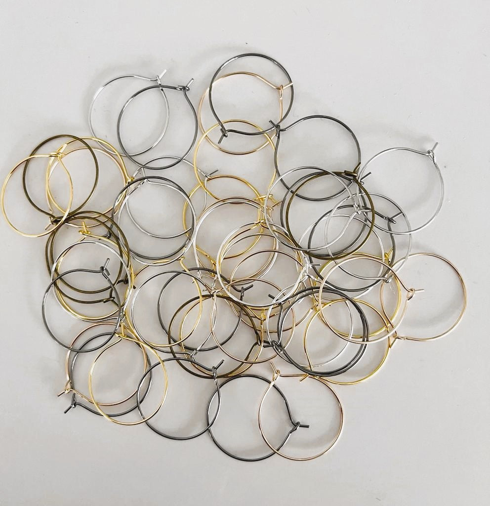 Mixed Colours Wine Glass Charm Rings Pack of 50 Unique Party