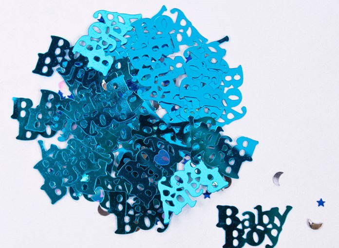 Baby shower table 2024 confetti