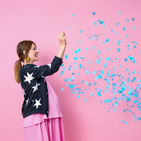 Gender Reveal Confetti Balloon - Blue (Giant 1M Size!) Crosswear