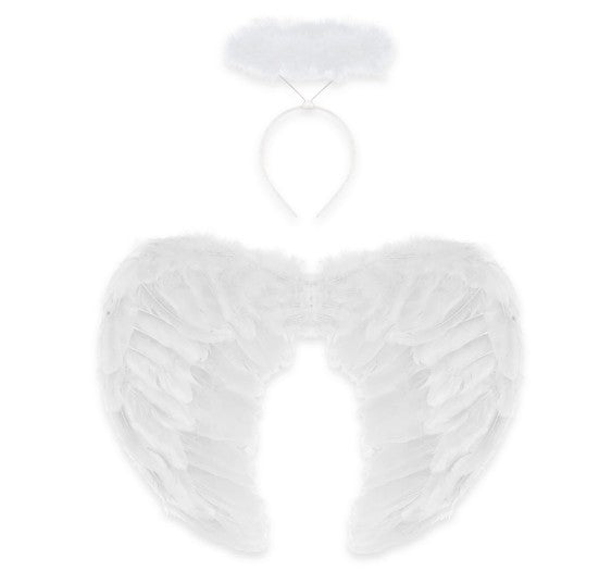 Angel Wings and Halo Set - White