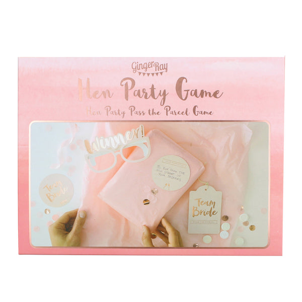 Rose gold and pink hen party game