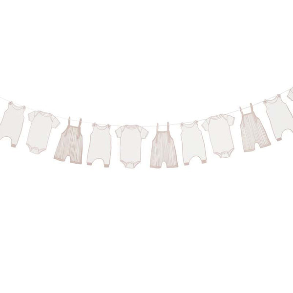 Pale pink baby grow baby shower banner - Unique Party Supplies NZ