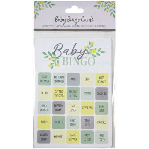 Baby Shower Bingo Game (15) - Unique Party Supplies NZ