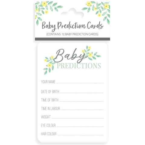 Baby Prediction Cards (12) - Unique Party Supplies NZ