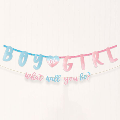 Gender reveal Boy or Girl Banner - Unique Party Supplies NZ