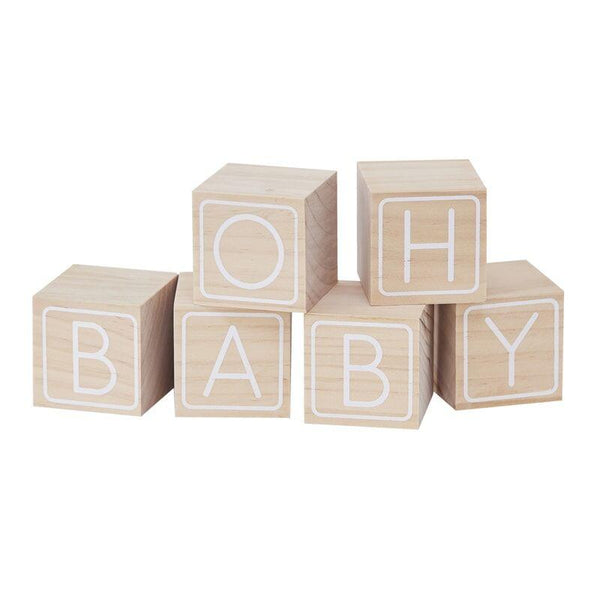 Wooden Baby Shower Building Block Guestbook Ginger Ray
