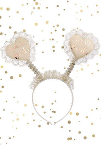Team Bride Boppers - Cream and Rose Gold with Lace detail Unique Party Supplies NZ