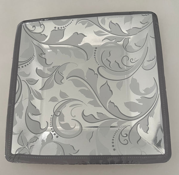 Elegant Scroll Plates - Silver (8) Amscan Australia