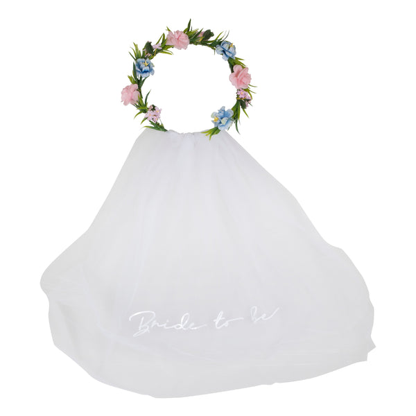 Floral Crown Hen Party Veil Ginger Ray