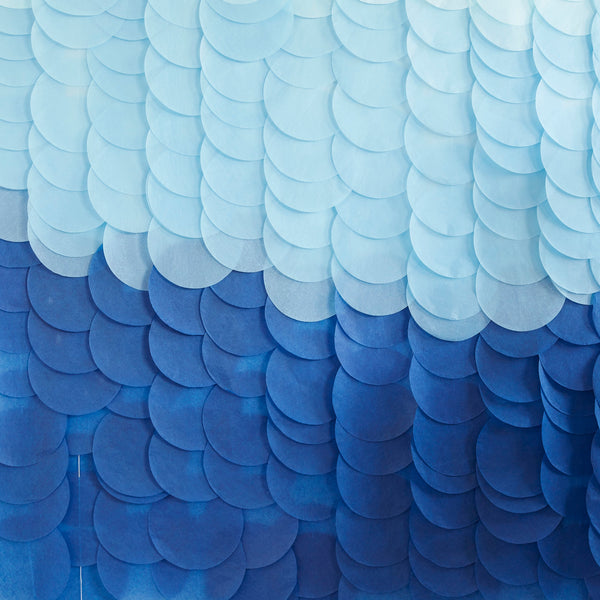 Tissue Paper Disc Backdrop - Blue Ombre Ginger Ray