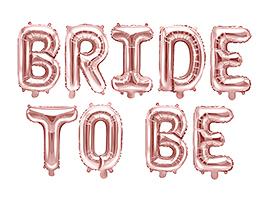 Bride To Be' Balloon Kit - Rose Gold - Air Fill Crosswear