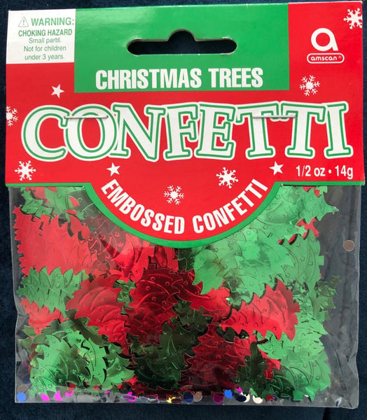 Christmas Tree Confetti - Red/Green Crosswear