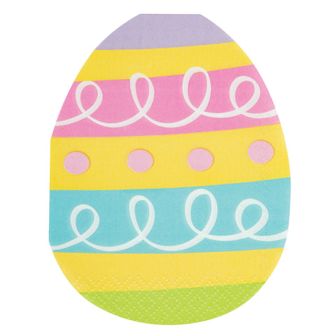 Easter Egg Shaped Napkins (16) Crosswear