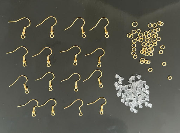 Gold Earring Hooks - Pack of 20 Pairs Unique Party Supplies NZ