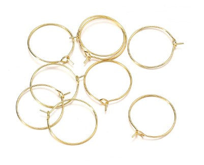 Gold Wine Glass Charm Rings - Pack of 50 Unique Party Supplies NZ