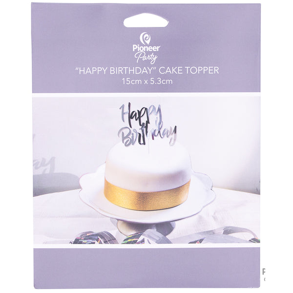 Happy Birthday Cake Topper - Iridescent Crosswear