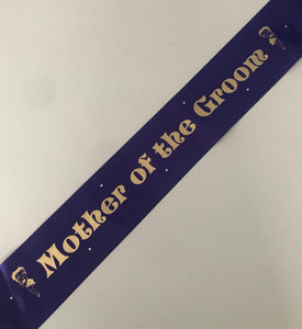 Mother of the Groom Sash (Betty Boop) - Purple and Gold Handmade