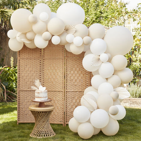 Nude and White Balloon Garland Kit