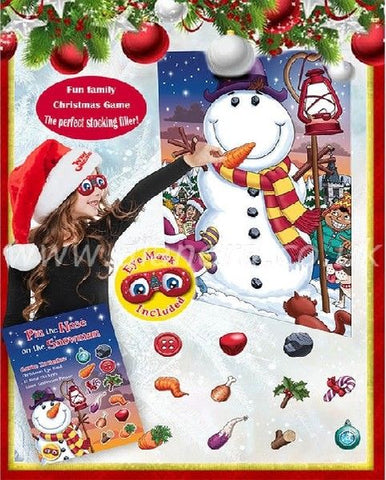 Christmas Pin the Nose on the Snowman Game Crosswear