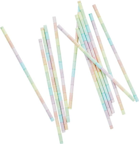 Eco-friendly Paper Straws - Rainbow (20) Crosswear