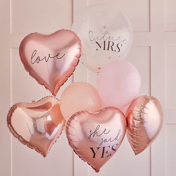 Hen Party Balloon Bundle - Rose Gold Ginger Ray