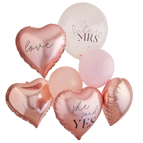 Hen Party Balloon Bundle - Rose Gold Ginger Ray