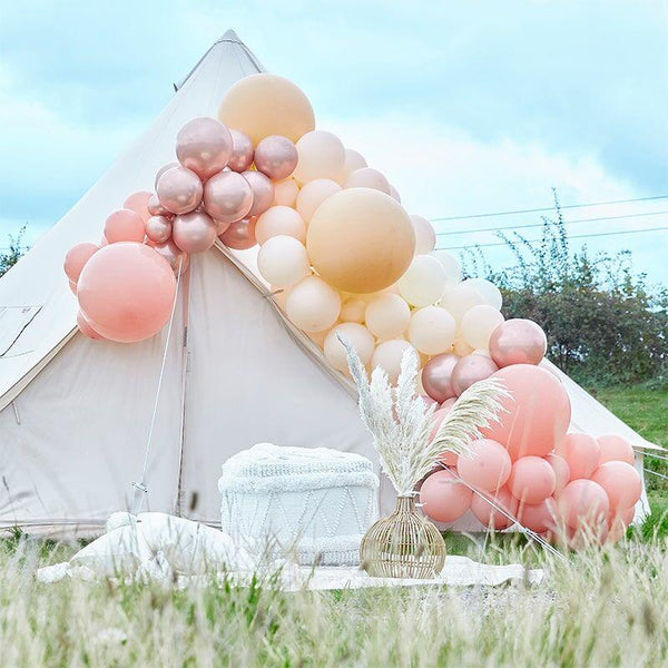 Luxe Peach, Nude & Rose Gold Balloon Arch Kit (205 Pieces!) Ginger Ray