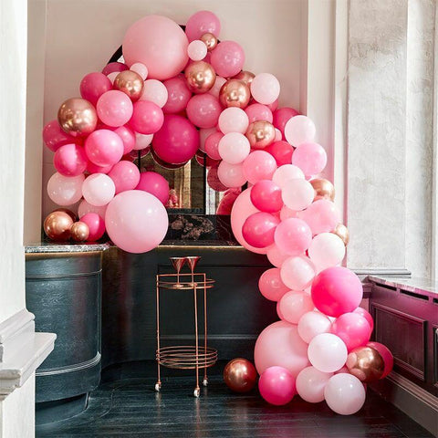 Luxe Pink & Rose Gold Balloon Arch Kit (200 Pieces!) Ginger Ray