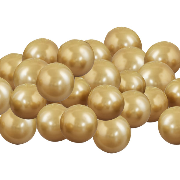 Mosaic Balloon Pack (40) - Gold Chrome (5") Ginger Ray