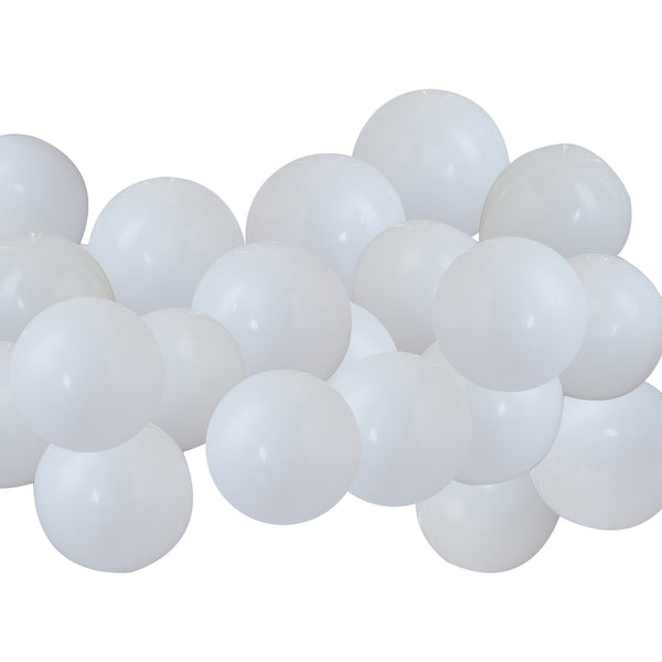 Mosaic Balloon Pack (40) - White (5") Ginger Ray