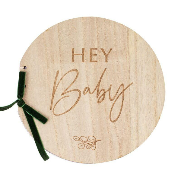 Wooden Baby Shower Guestbook Ginger Ray