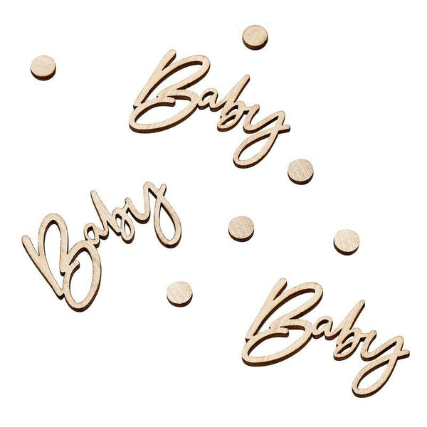 Wooden Baby Shower Confetti Ginger Ray