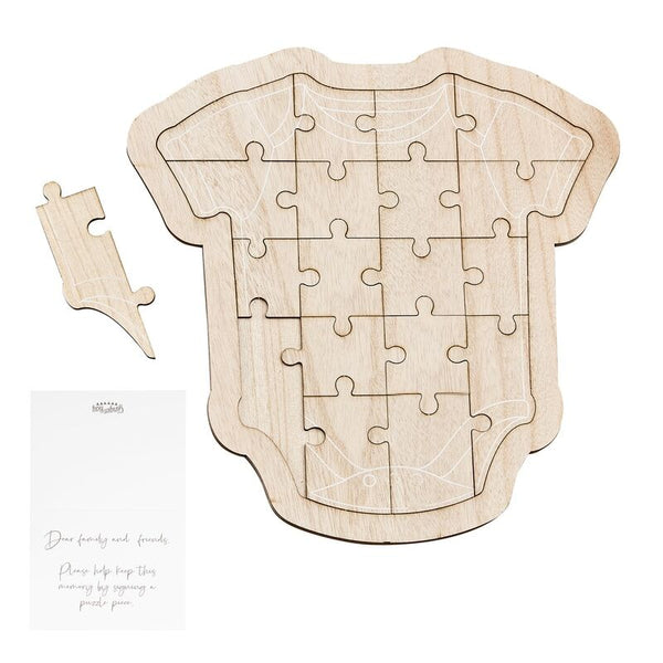Wooden Baby Shower Babygrow Guest Book Ginger Ray
