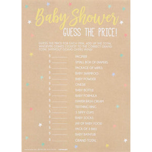 Guess the Price Baby Shower Game Amscan Australia
