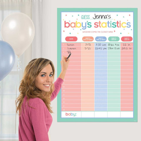 Baby Shower Statistics Game Amscan Australia