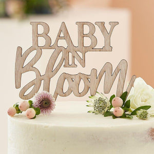 Baby in Bloom Wooden Cake Topper Ginger Ray