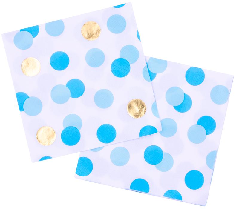 Dot Napkins (16) - Blue and Gold Crosswear