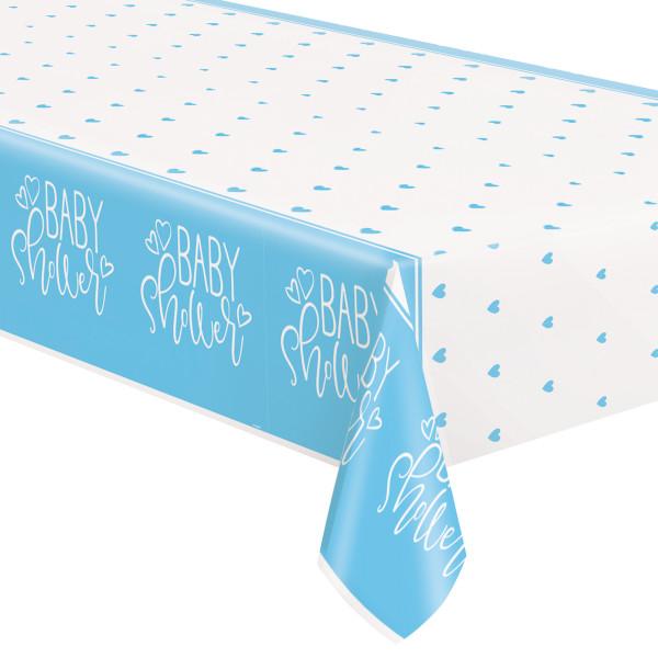 Baby Shower Tablecover - Blue/White Crosswear