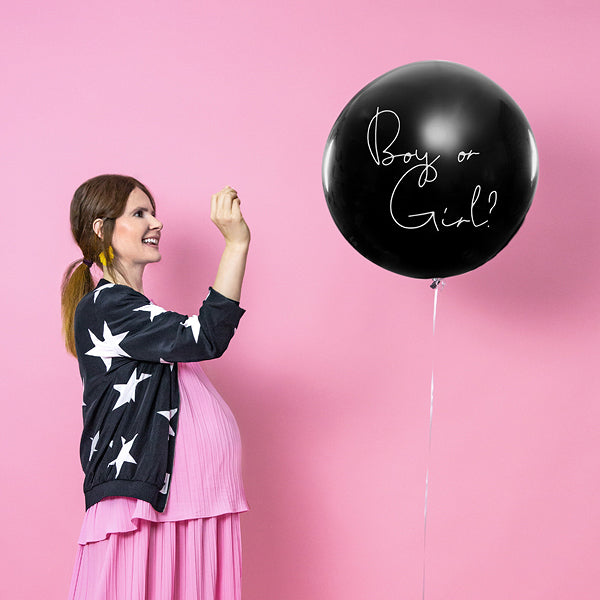 Gender Reveal Confetti Balloon - Pink (Giant 1M Size!) Crosswear