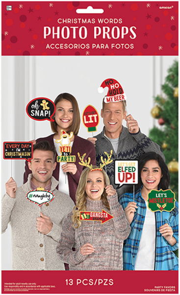 Photo Props - Christmas Words Crosswear