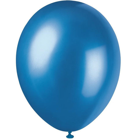 Pearlised Balloons (8) - Cosmic Blue (12") Unique Party Supplies