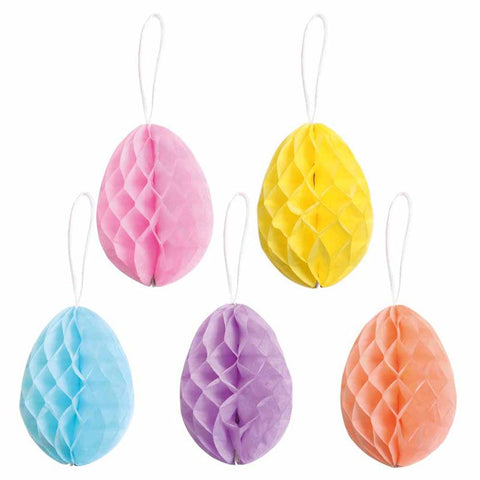 Easter Egg Honeycomb Decorations (5 Pack) Crosswear