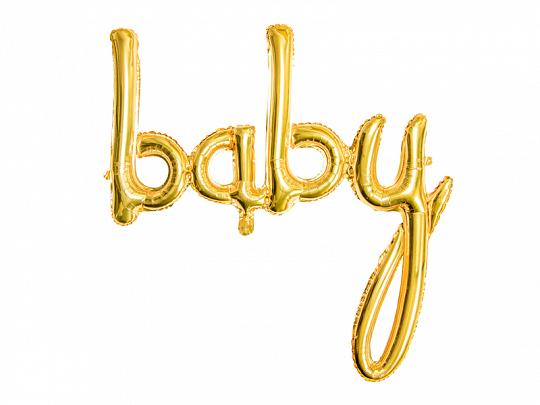 Baby Script Balloon - Gold Crosswear