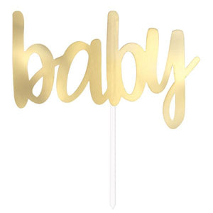 Baby Shower Cake Topper - Gold crosswear
