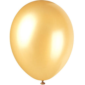 Pearlised Balloons (8) - Champagne Gold (12") Crosswear