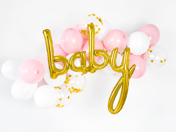 Baby Script Balloon - Gold Crosswear