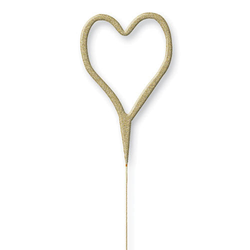 Heart Shape Cake Sparkler - Gold Crosswear