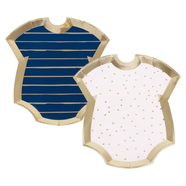 Gender Reveal Plates - Gold, Pink and Navy (8) Ginger Ray